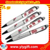 White plastic liquid pen with lip floater